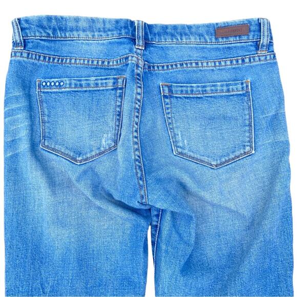 Blank NYC Deep Cuff Straight Medium Wash Distressed Blue Jeans Women’s Size 28 - Picture 5 of 10